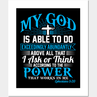 Christian Gift Ephesians 3:20 Posters and Art